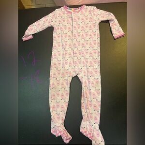 Magnetic Me Pink Patterned Kids Footie